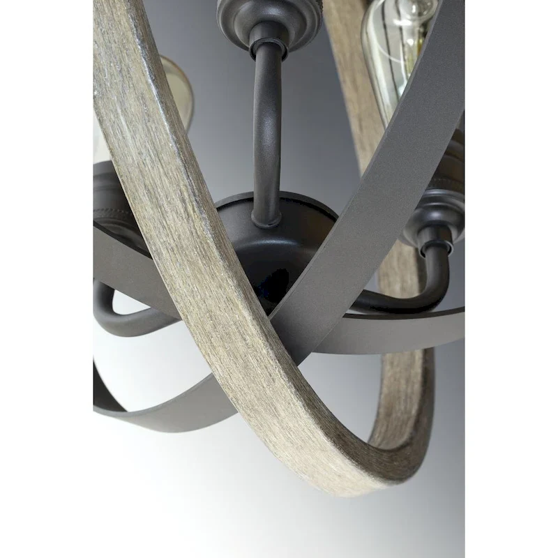 Conestee Collection One-Light Graphite Farmhouse Pendant Light - 4.500  x 14.500  x 14.500