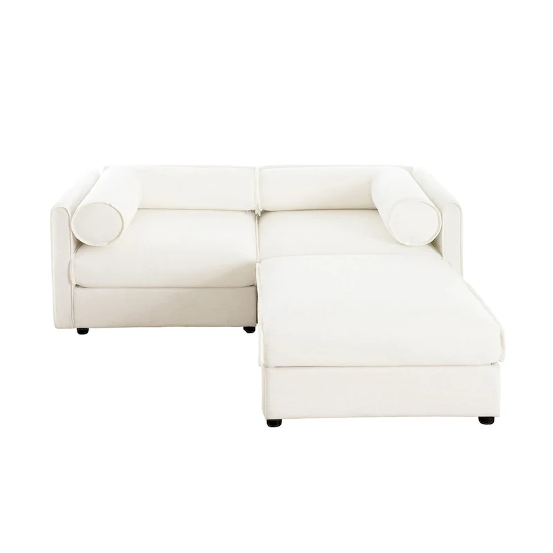 L Shaped Modular Couch Chenille Loveseat Sectional Sofa with Storage