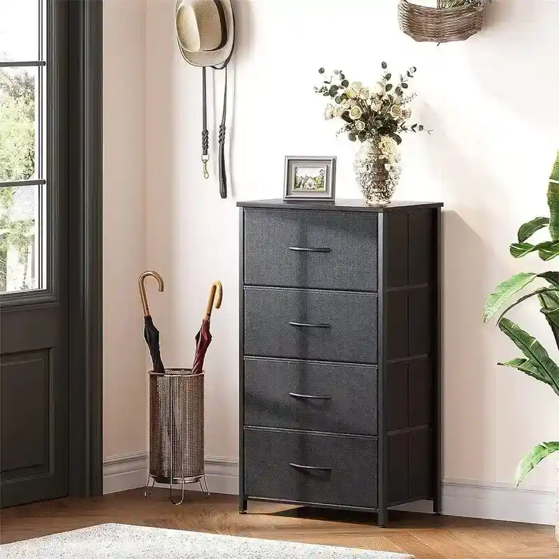 Small Dresser Chest of Drawers Fabric Dresser - 11.73D x 15.74W x 31.77H