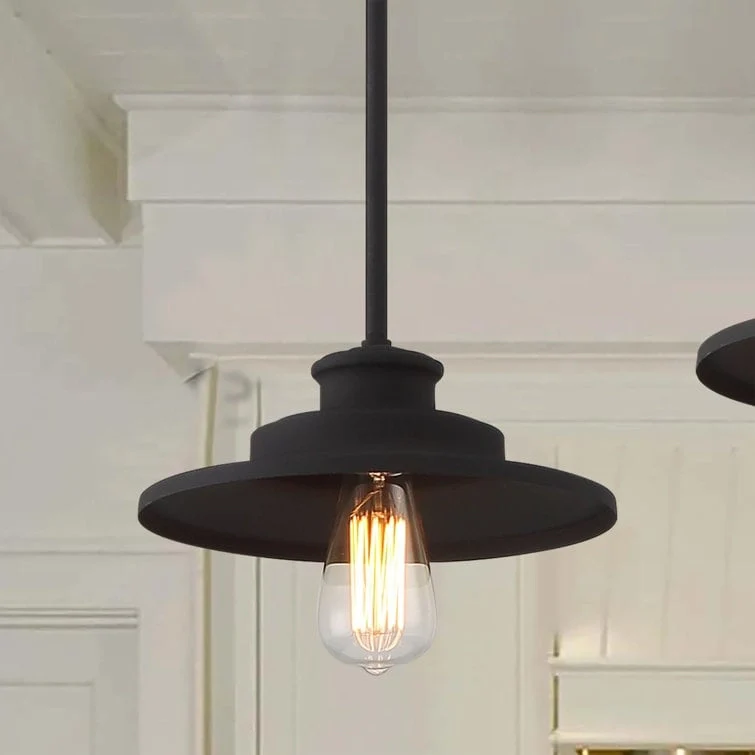 Acroma 1-light Farmhouse Industrial Barn Pendant for Tool Shed