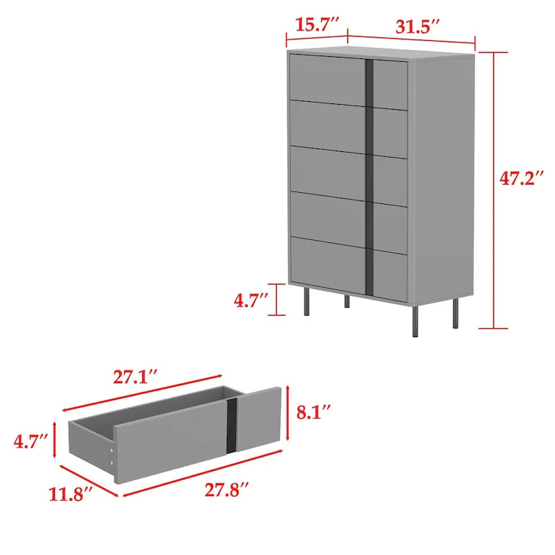 Wooden Chest with Adjustable Metal Legs - Stylish Storage Essential