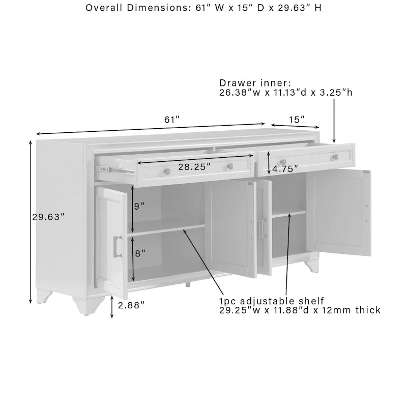 Crosley Tara 3Pc Entertainment Set - 15x108.5x67.75