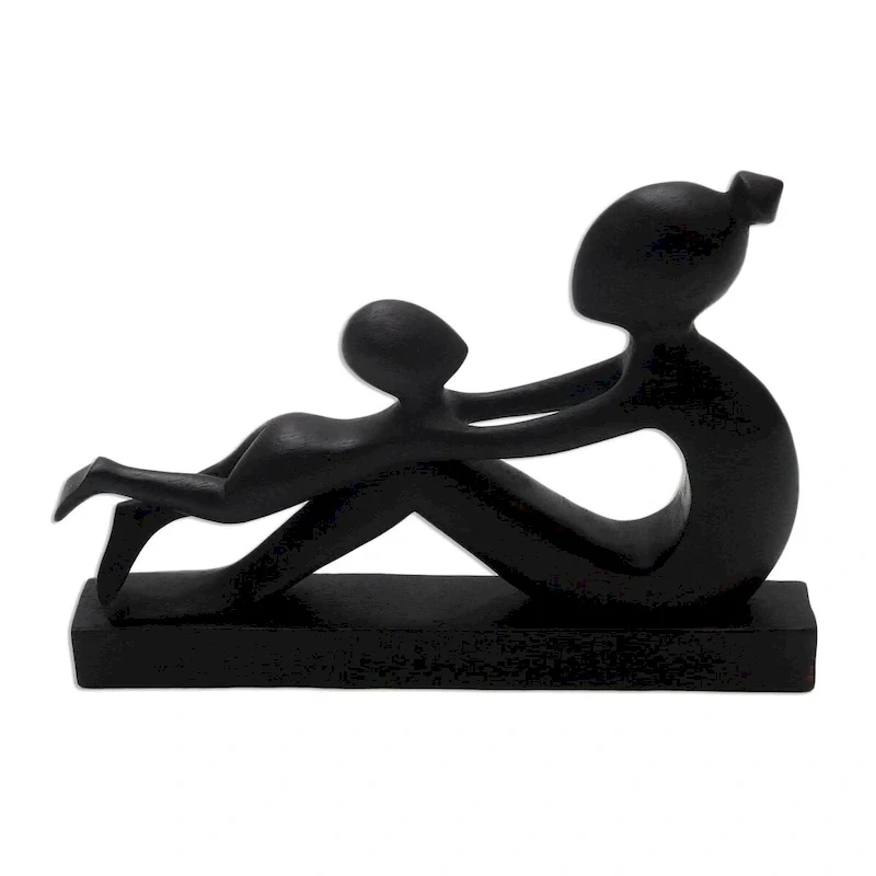 Novica Handmade Shape Of Love Wood Sculpture - 7.5  H x 9.75  W