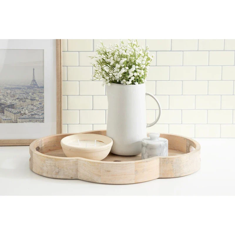 Kate and Laurel Winstead Scallop Decorative Tray - 20x14