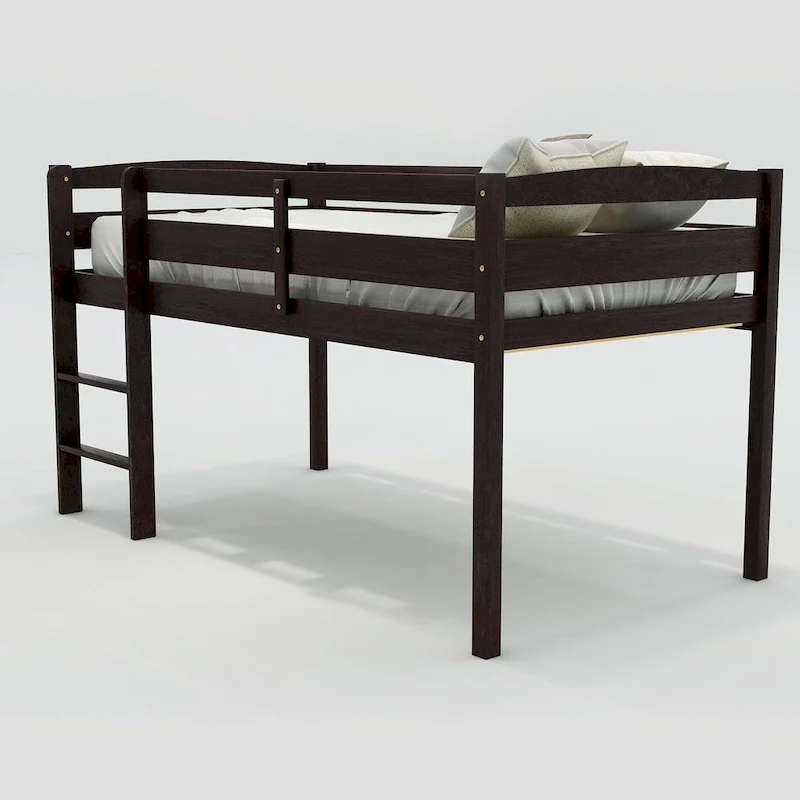 Wood Loft Bed Low Loft Beds with Ladder