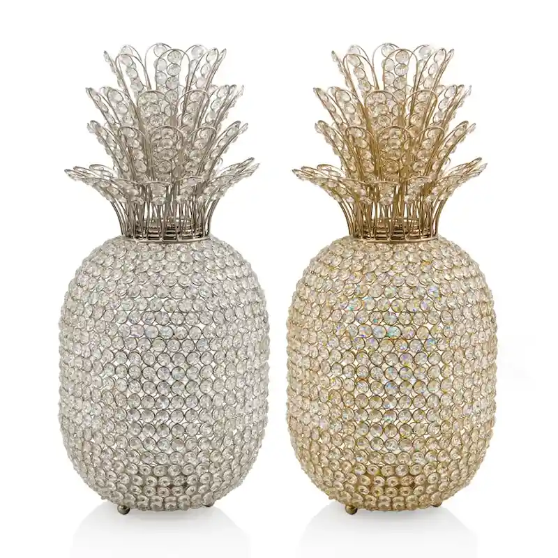 23  Glam Bling Faux Crystal and Silver Pineapple