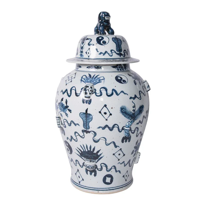 Handmade Antique Symbol Temple Decorative Jar