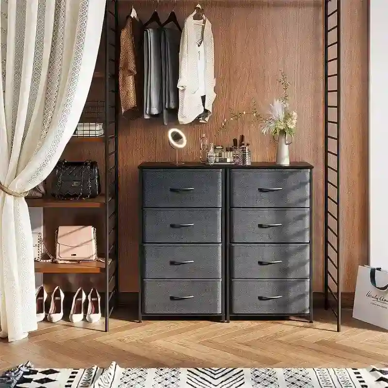 Small Dresser Chest of Drawers Fabric Dresser - 11.73D x 15.74W x 31.77H