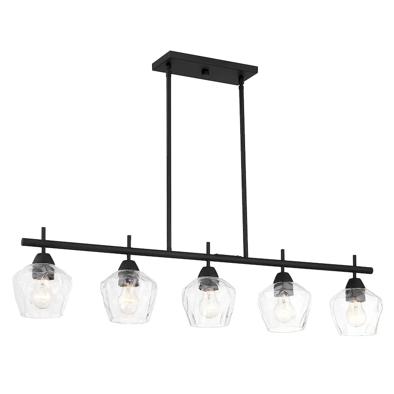 Minka Lavery Camrin Coal & Clear Glass 5 Light Island