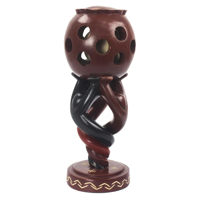 Novica Handmade Twisted Globe Sese Wood Sculpture