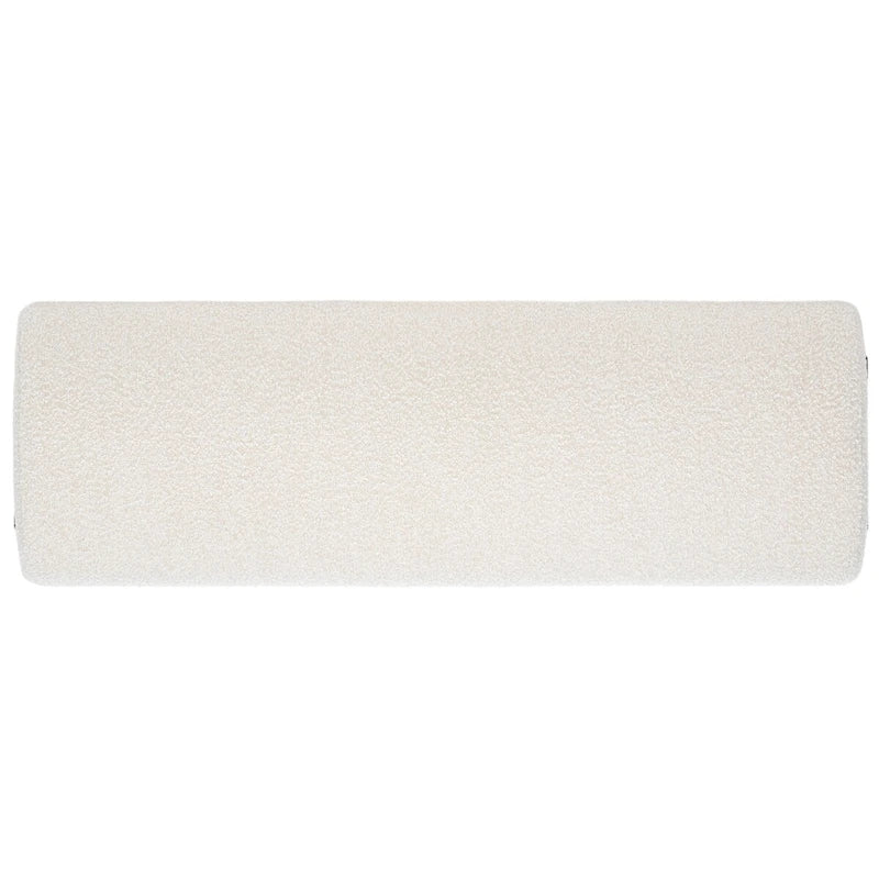 Upholstered Bench in Light Beige / Creme with Black Legs – Seats 2