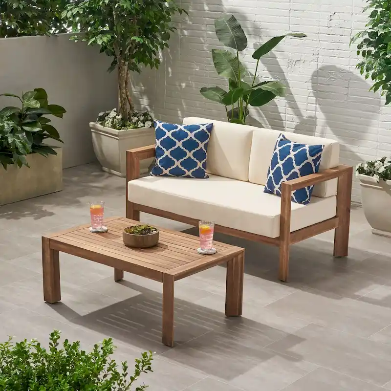 Loveseat and coffee table