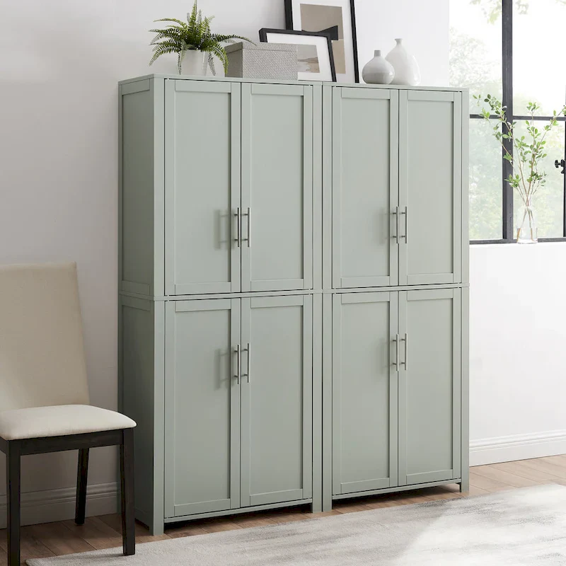 Crosley Savannah 6-shelf Pantry Storage Cabinets (Set of 2) - 56 w x15 d x 67 h