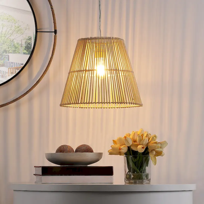 SAFAVIEH Lighting Egne 14.5-inch Pendant - 15  W x 15  D x 12-192  H - Natural - 15Wx15Dx192H