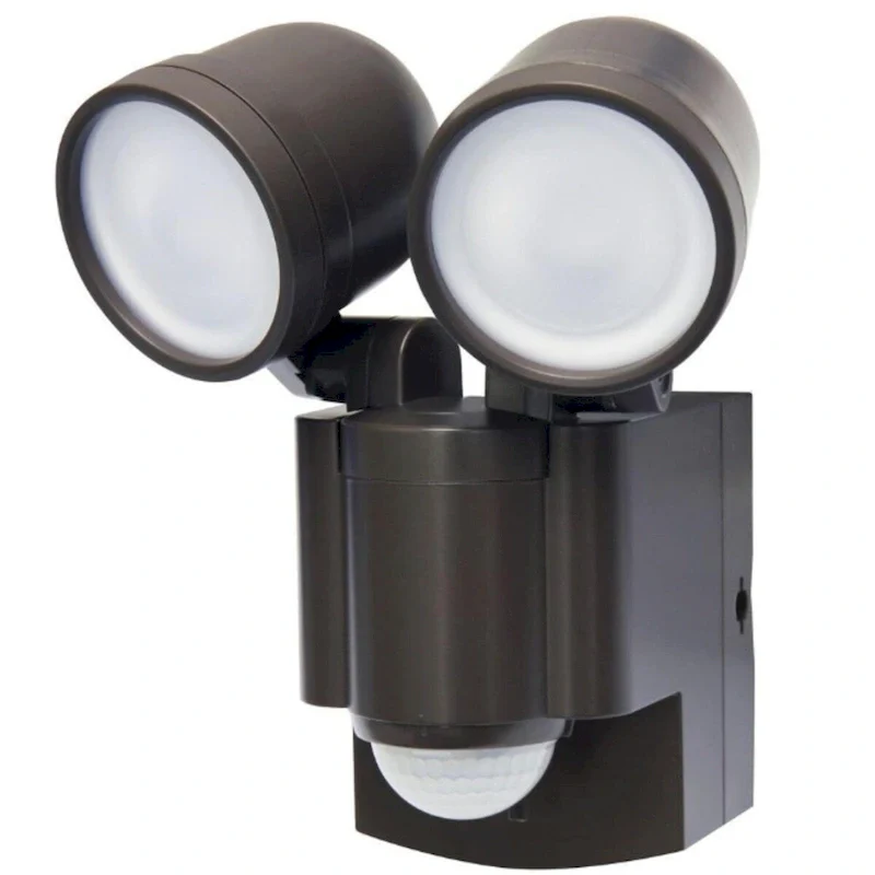 IQ America 280 Lumen Battery Operated LED Motion Security Sensor Flood Light Bronze