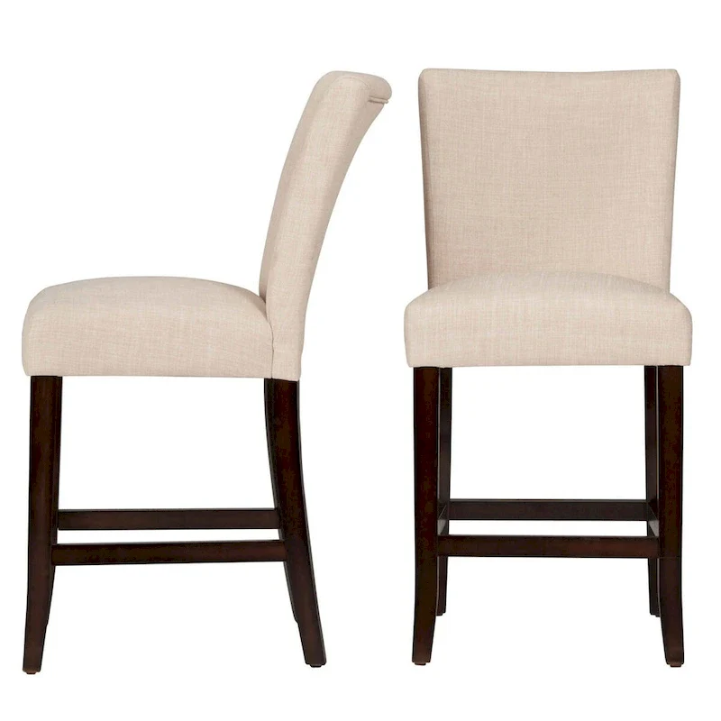 Parson Classic Linen Counter Height High Back Stools (Set of 2) by iNSPIRE Q Bold