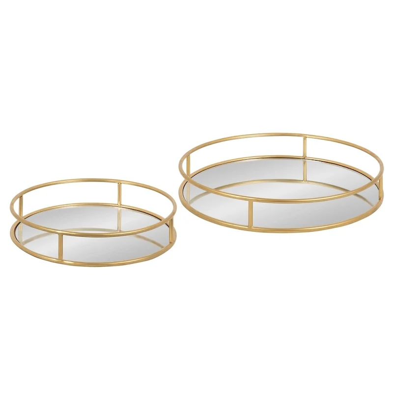Kate and Laurel Felicia Round Nesting Trays - 2 Piece
