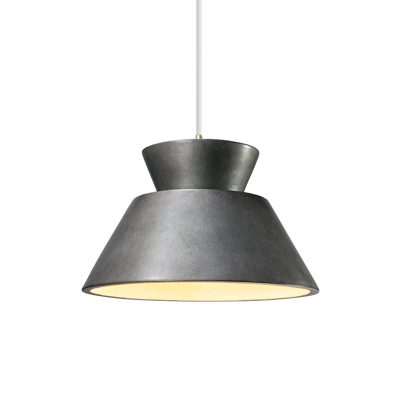 Carson Carrington Sallerup Trapezoid Antique Brass Pendant - Antique Brass, Antique Silver, White