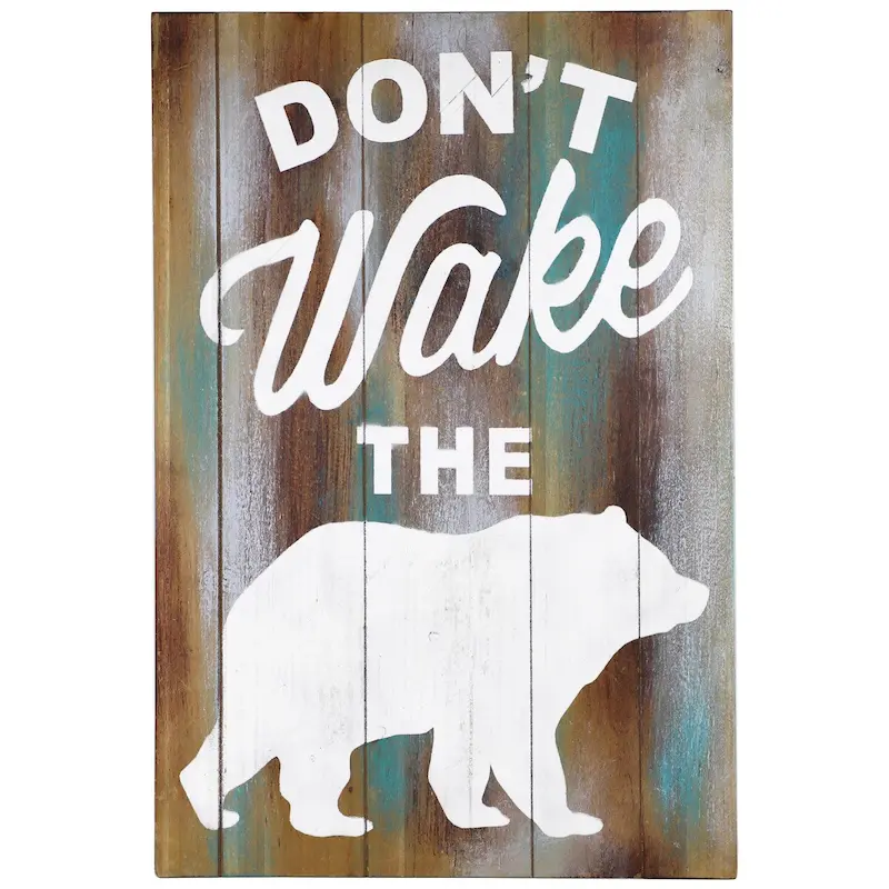 HiEnd Accents Dont Wake The Bear Wall Dcor