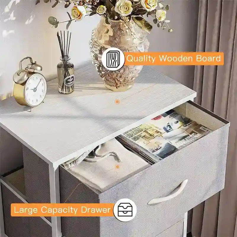 Small Dresser Chest of Drawers Fabric Dresser - 11.73D x 15.74W x 31.77H