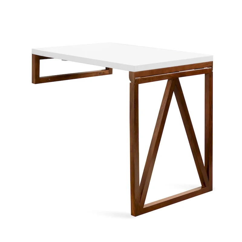 Kate and Laurel Kaya Wood Wall-Mounted Table - 24x33x31
