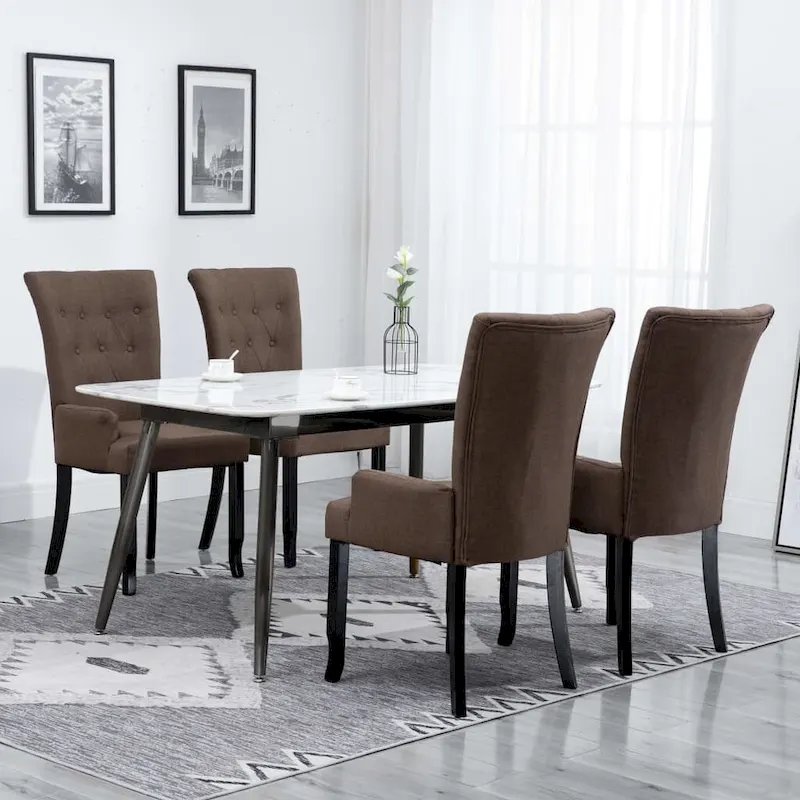 vidaXL Dining Chairs with Armrests 1/2/4/6 pcs Multicolor Fabric - 21.3 x 22 x 41.7