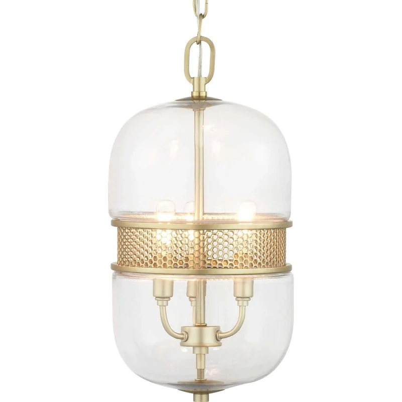 Progress Lighting Cayce 3 Light 9  Wide Taper Candle Mini Pendant