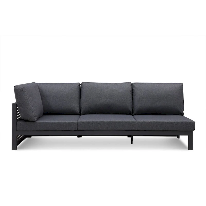 Cadora Teak Patio Sectional 3-seater- Right Hand Facing 96.85  - N/A