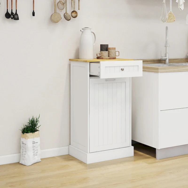 1-Drawer, 1-Compartment Tilt-Out Trash Cabinet - Kitchen Trash Cabinet