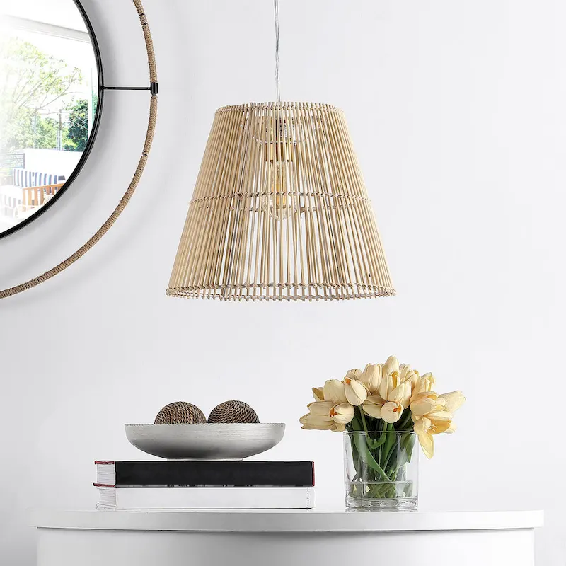 SAFAVIEH Lighting Egne 14.5-inch Pendant - 15  W x 15  D x 12-192  H - Natural - 15Wx15Dx192H