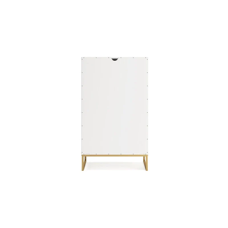 Signature Design by Ashley Socalle White/Gold Chest of Drawers