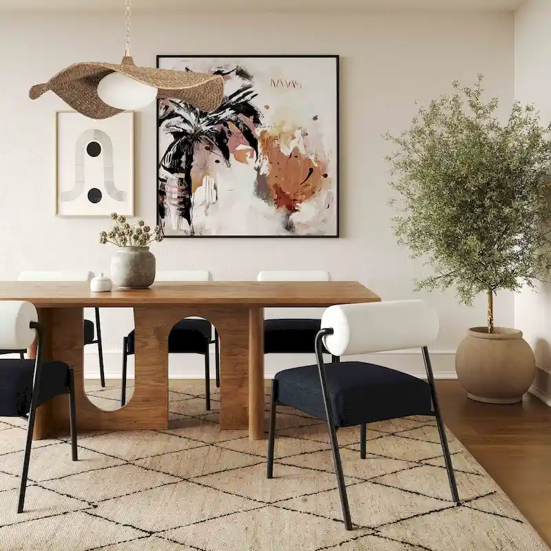 Satra Walnut Rectangular Dining Table - 92W x 39.3D x 30H