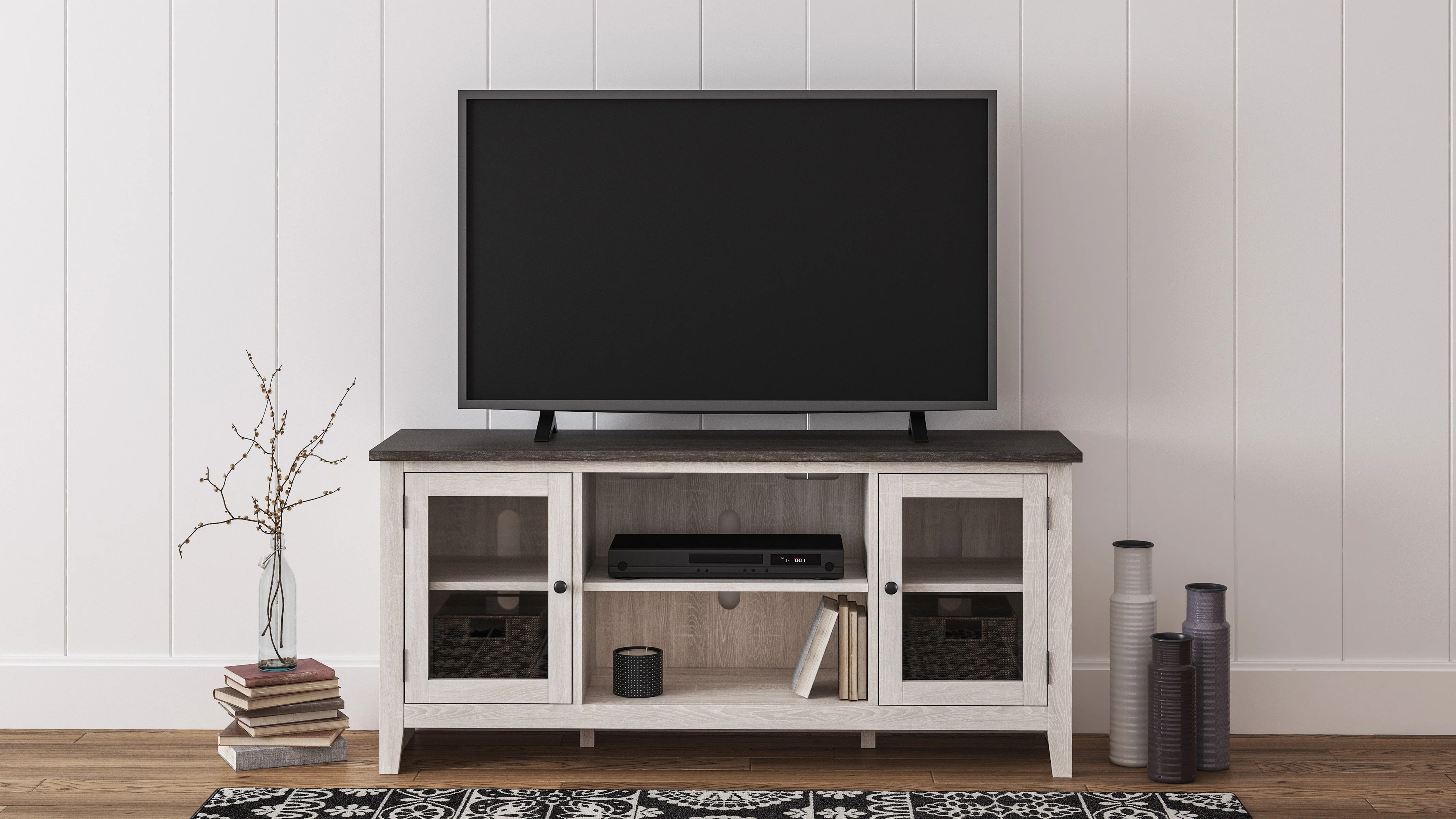 Doris 60 Media Stand with Optional Fireplace