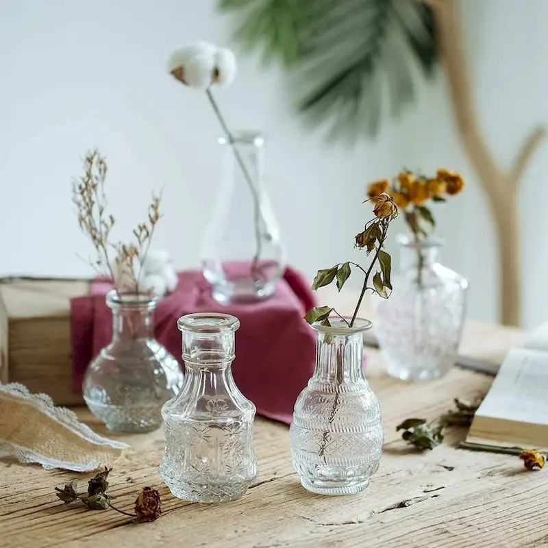 Glass Single Bud Vase Decorations for Home Decor Events