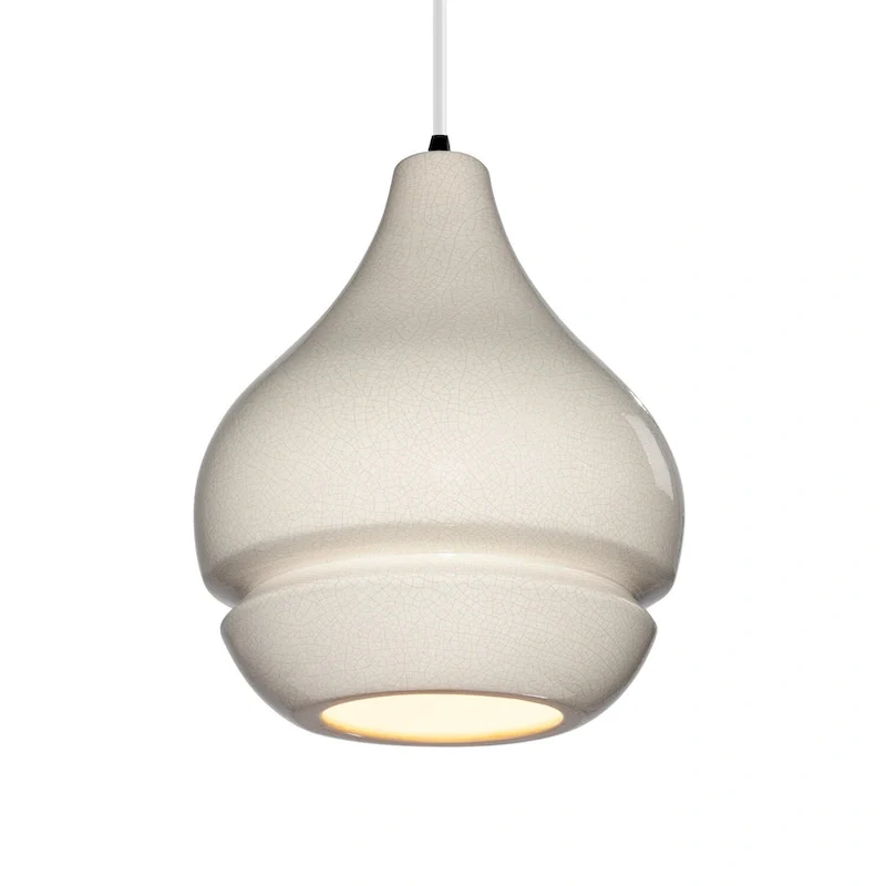Carson Carrington Sallberg White Crackle Pendant - Matte Black, White Crackle, White