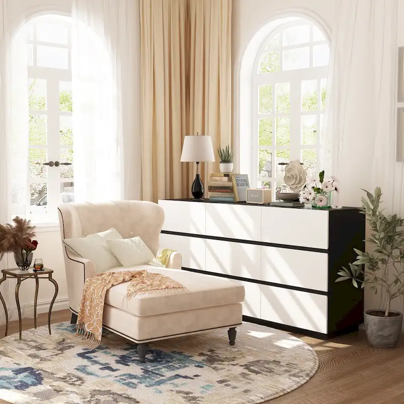 Modern Minimalist Nine-Drawer/Six-Drawer Dresser Storage Solution
