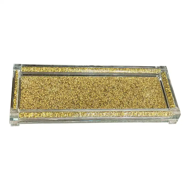 Clihome Exquisite Large Glass Tray in Gift Box