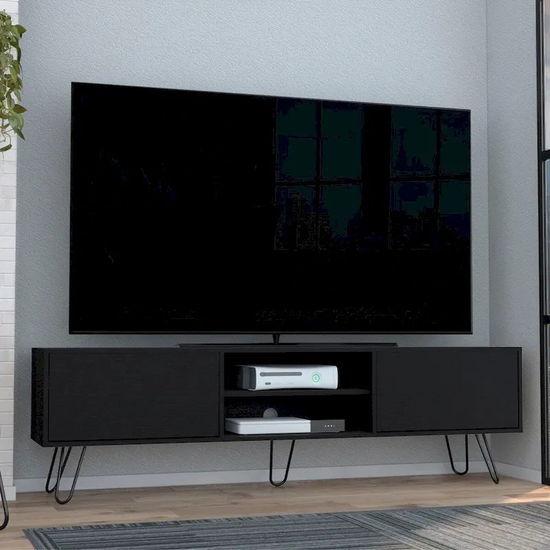 Vassel 2-Cabinet TV Stand Hairpin Legs