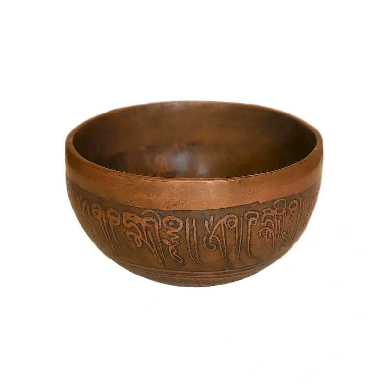 Cottage Handicraft ,Hand-made Singing Bowl, Large with free Elephant Gift