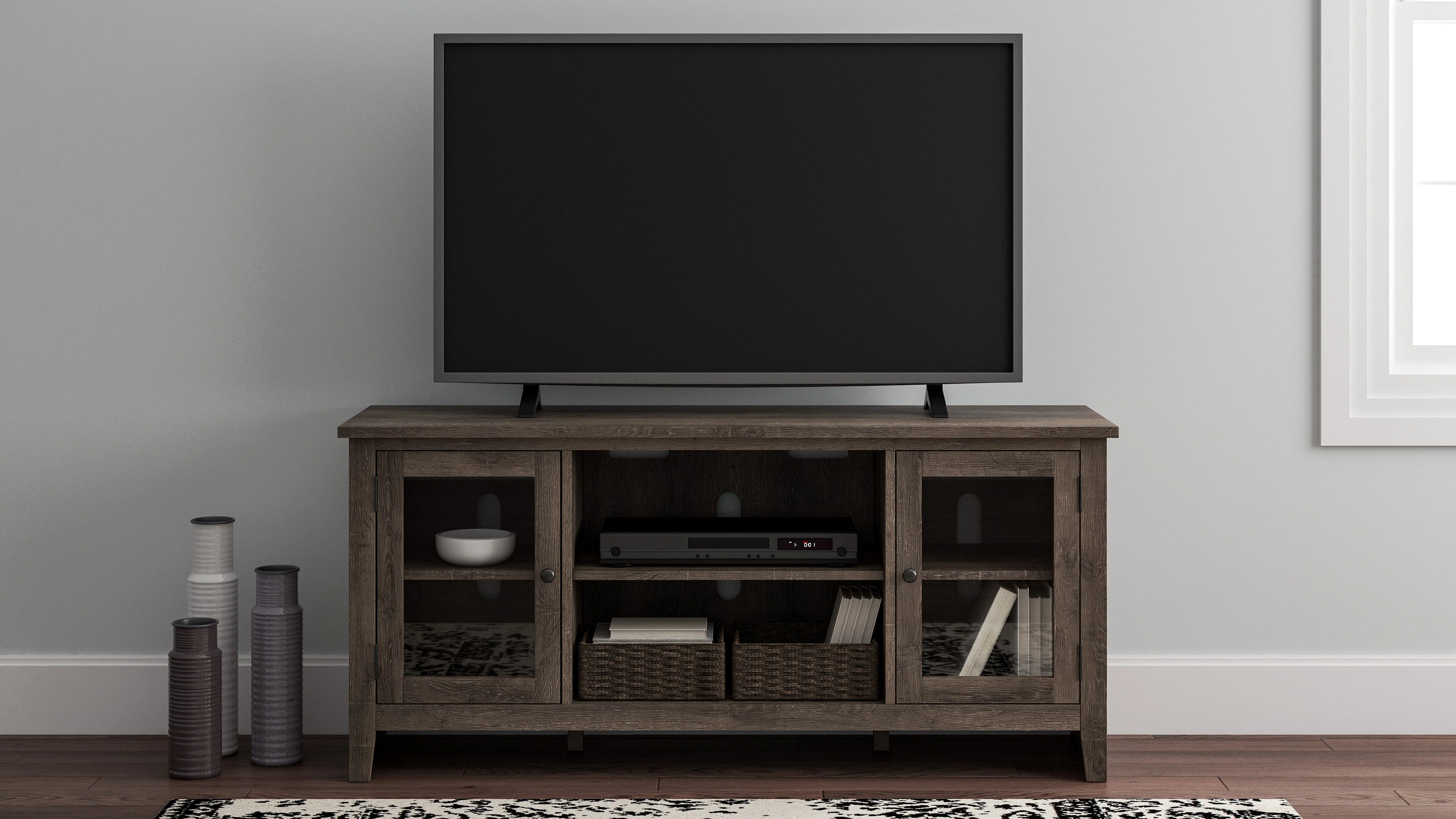 Arlene 60 Media Stand with Optional Fireplace
