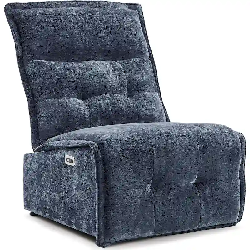 MCombo Armless Power Recliner Chair with USB Ports, 3.5 Wall Clearance Electric Reclining Sofa Chair for Living Room, ALR01