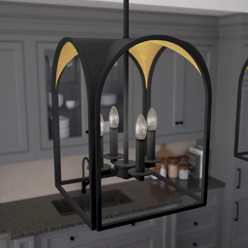 Hunter 12  Dukestown 4-Light Pendant - Kitchen Island, Dining Room, Entry - Contemporary, Industrial, Transitional