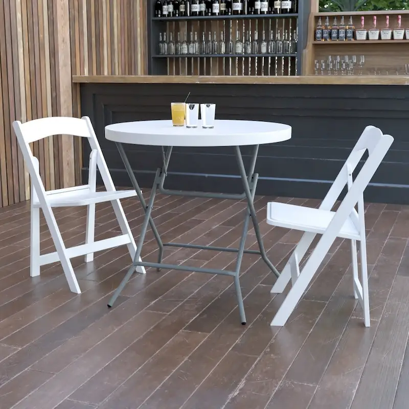 2.63-Foot Round Plastic Folding Table - Event Table