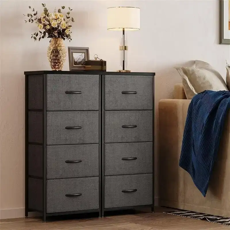 Small Dresser Chest of Drawers Fabric Dresser - 11.73D x 15.74W x 31.77H