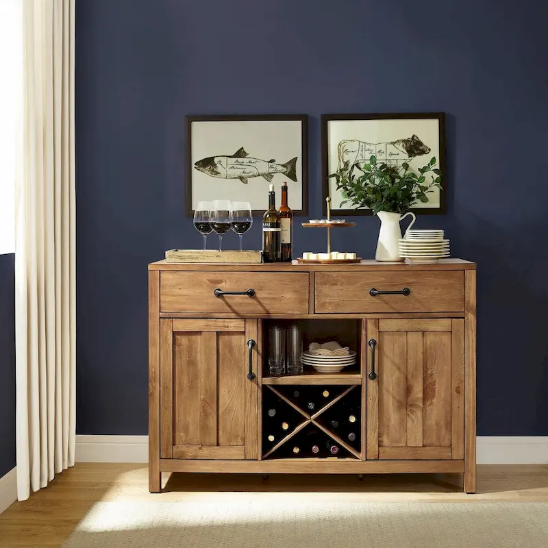 Crosley Roots Natural Finish Buffet - 52 W x 18 D x 36 H