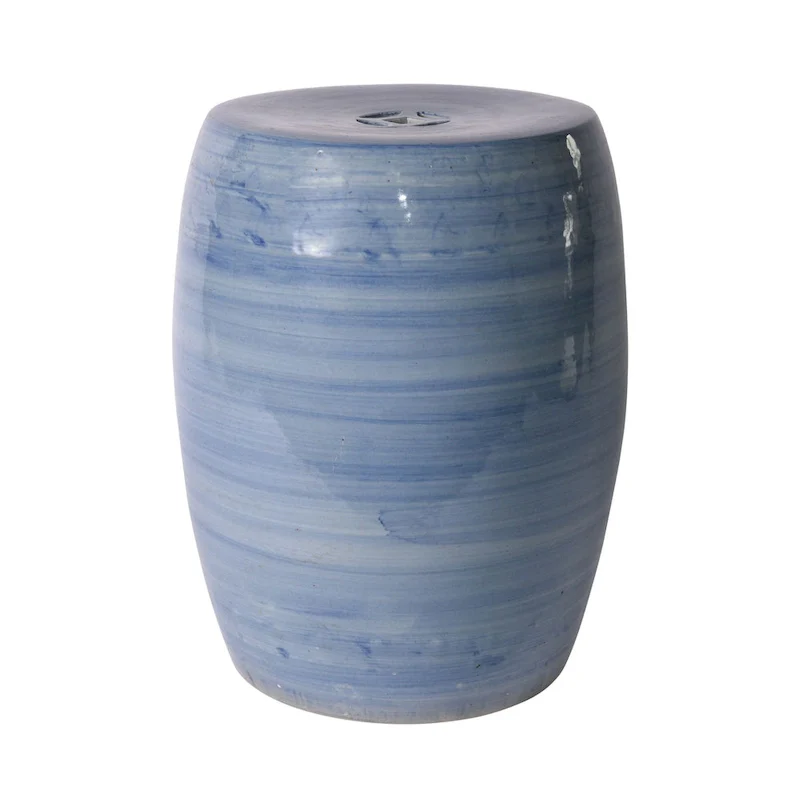 Denim Blue Village Garden Stool - 13x13x17