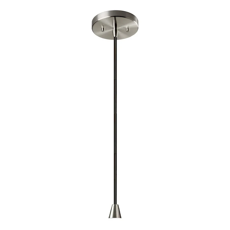 Justice Design Group Radiance Polished Chrome Trapezoid Small Ceramic Pendant with Carbon Matte Black Shade