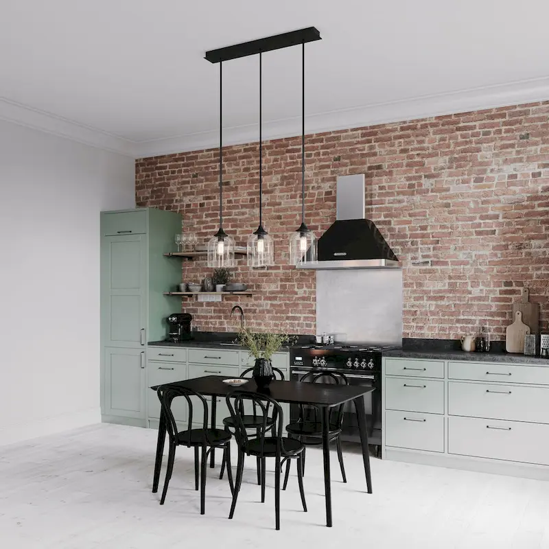 AFX William 3 Light Linear Pendant - Medium Base 120V