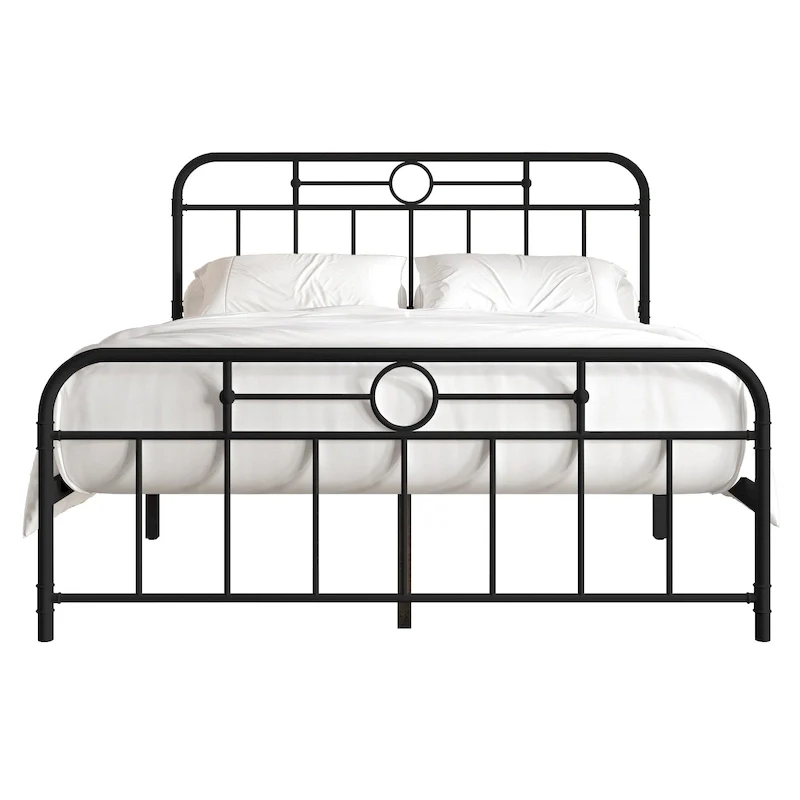 CraftPorch Minimalist Curved Edge Metal Platform Bed