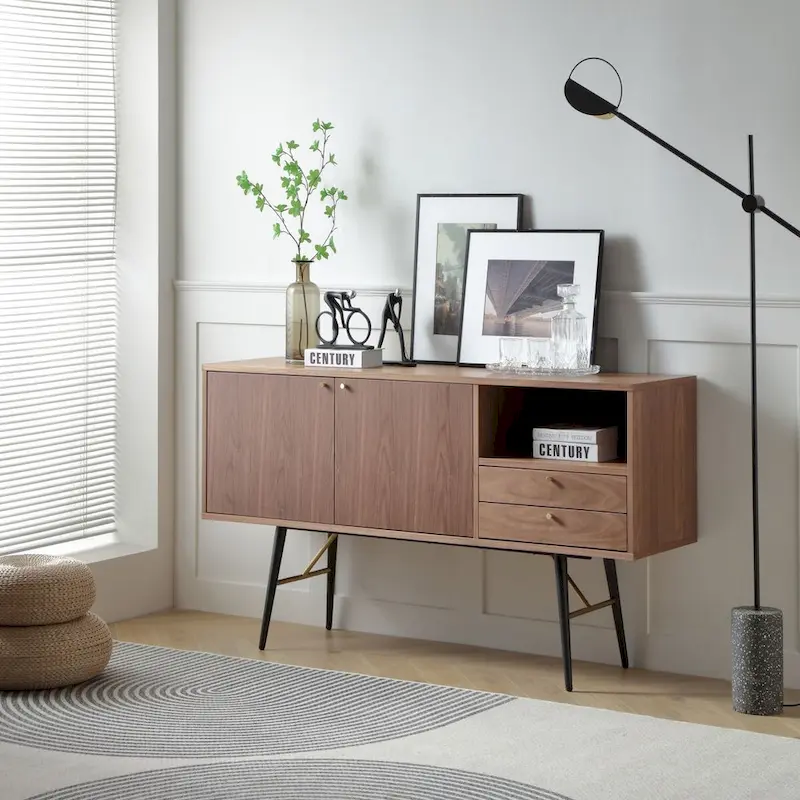 Mid-century Modern Kitchen Storage Sideboard & Buffet Cabinet TV Stand